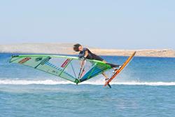 Crete windsurfing holiday. Palekastro Bay freestyle coaching.