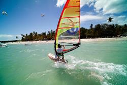 Tobago - Caribbean. Windsurf action. 