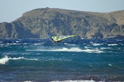 Sigri - Lesvos. Windsurf action.