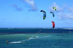 Mauritius - Le Morne. Kitesurf centre, sailing spot. 