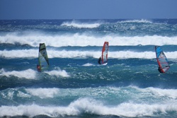 Mauritius - Le Morne. Windsurf centre.