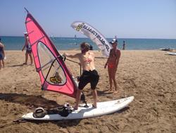Prasonisi Beach - Southern Rhodes, Greek Islands. Learn to windsurf holiday.