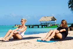 Tobago - Caribbean. Beach yoga.