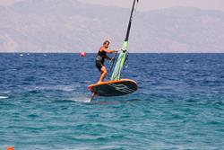 Ialyssos Beach, Rhodes. Windfoiling. 