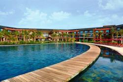 Hilton Resort - Sal, Cape Verde Islands. Swimming pool, walkway.